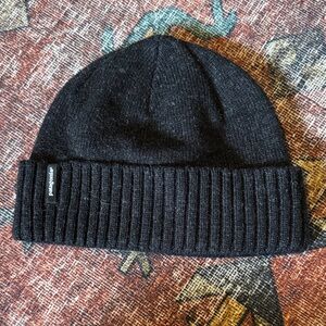 Patagonia Black Ribbed Beanie